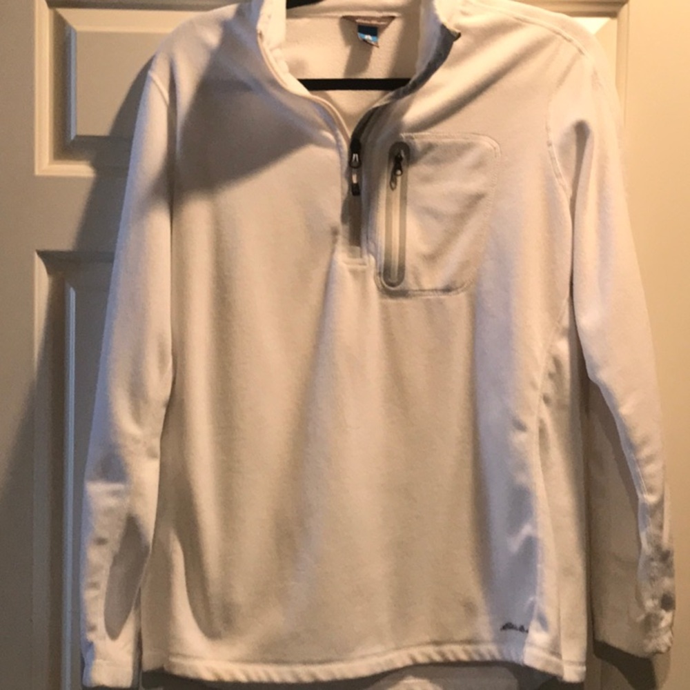 Eddie Bauer white fleece jacket